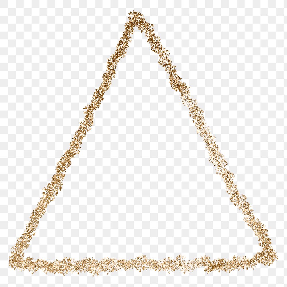 Png gold glitter triangle element