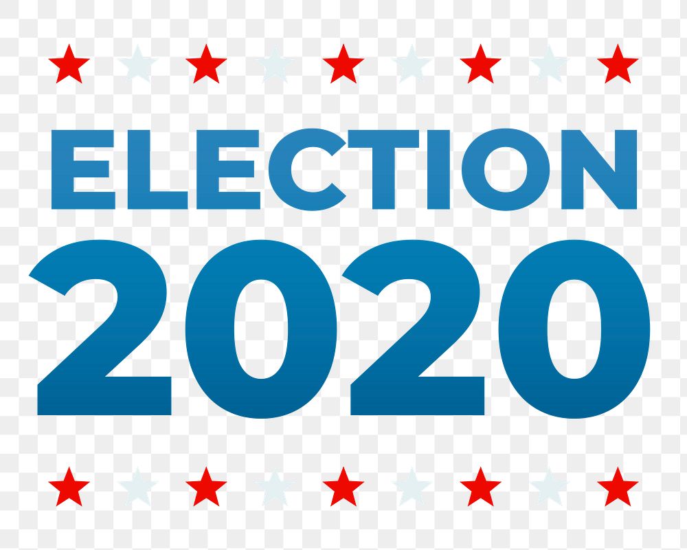 Election 2020 png text typography word