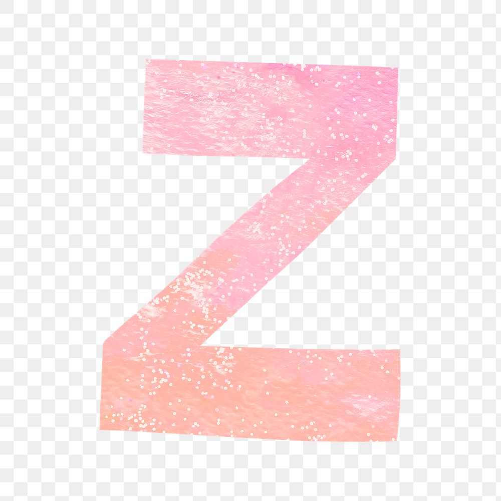 Letter z colorful typography png