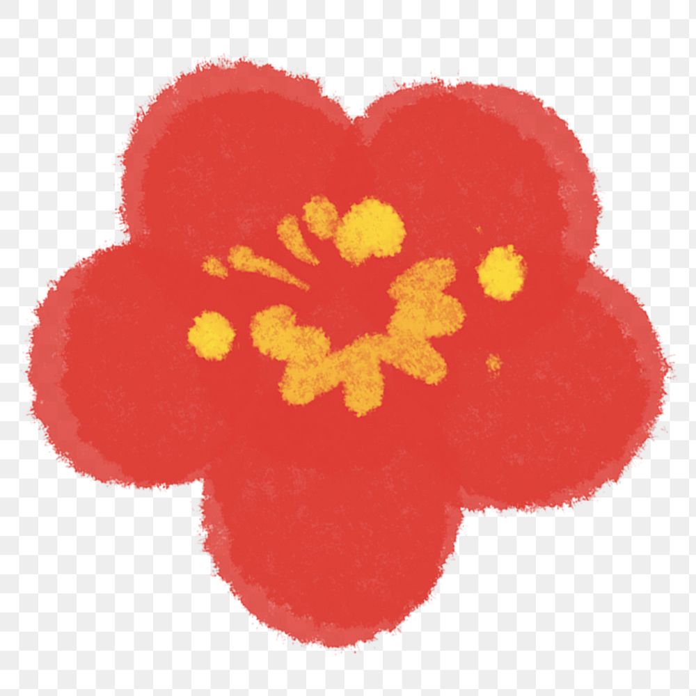 Plum blossom flower png botanical illustration
