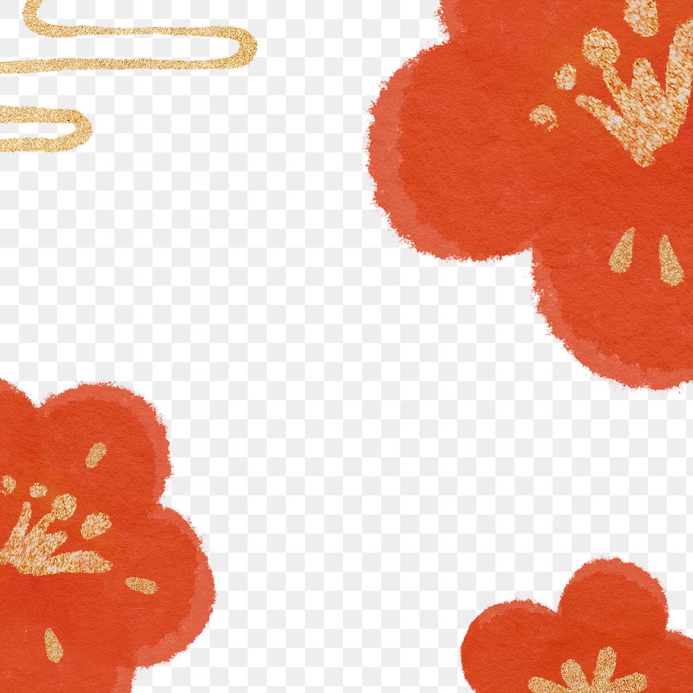 Red blossom background png design space