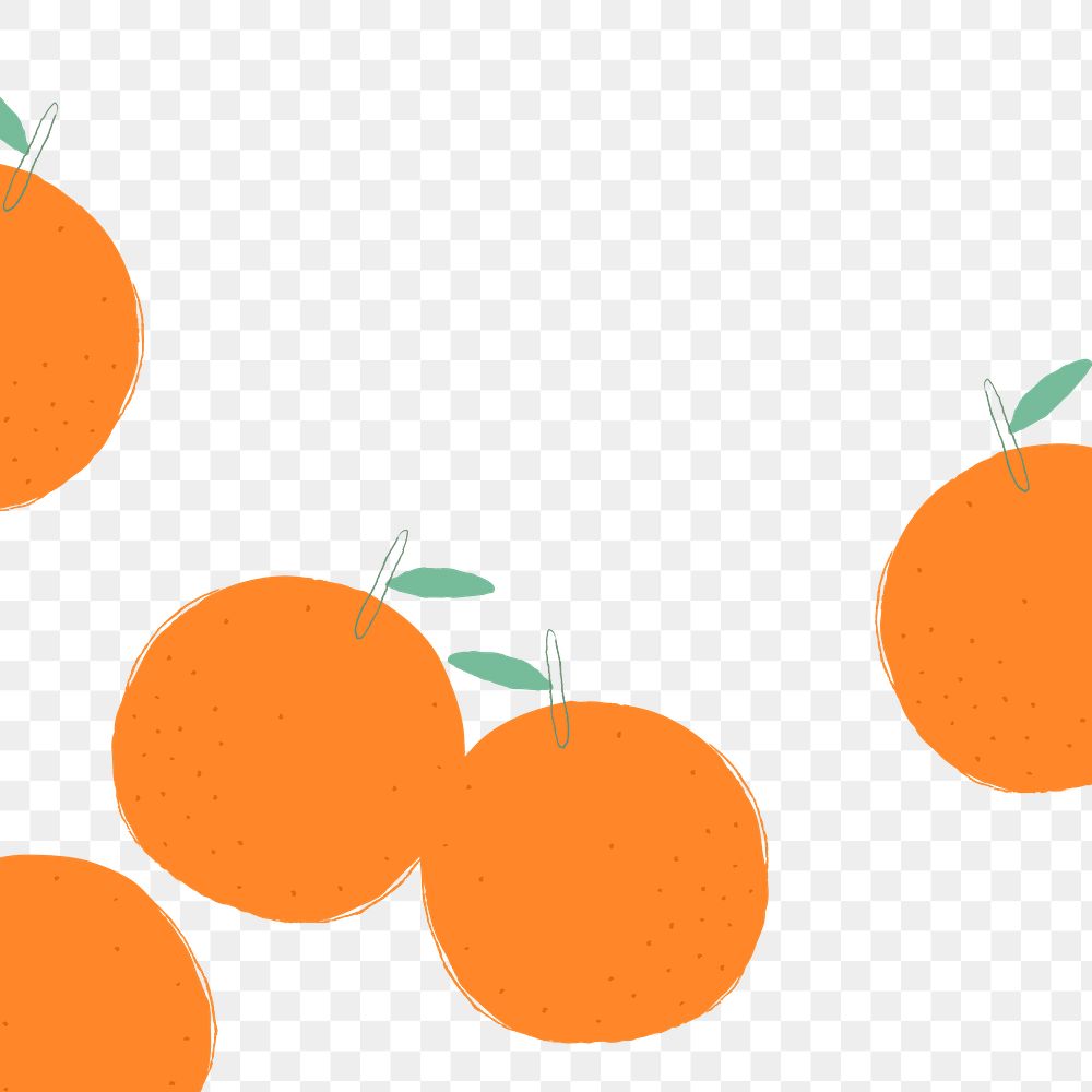 Png orange corner border transparent background