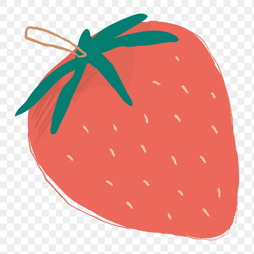 Png pastel hand drawn strawberry fruit clipart