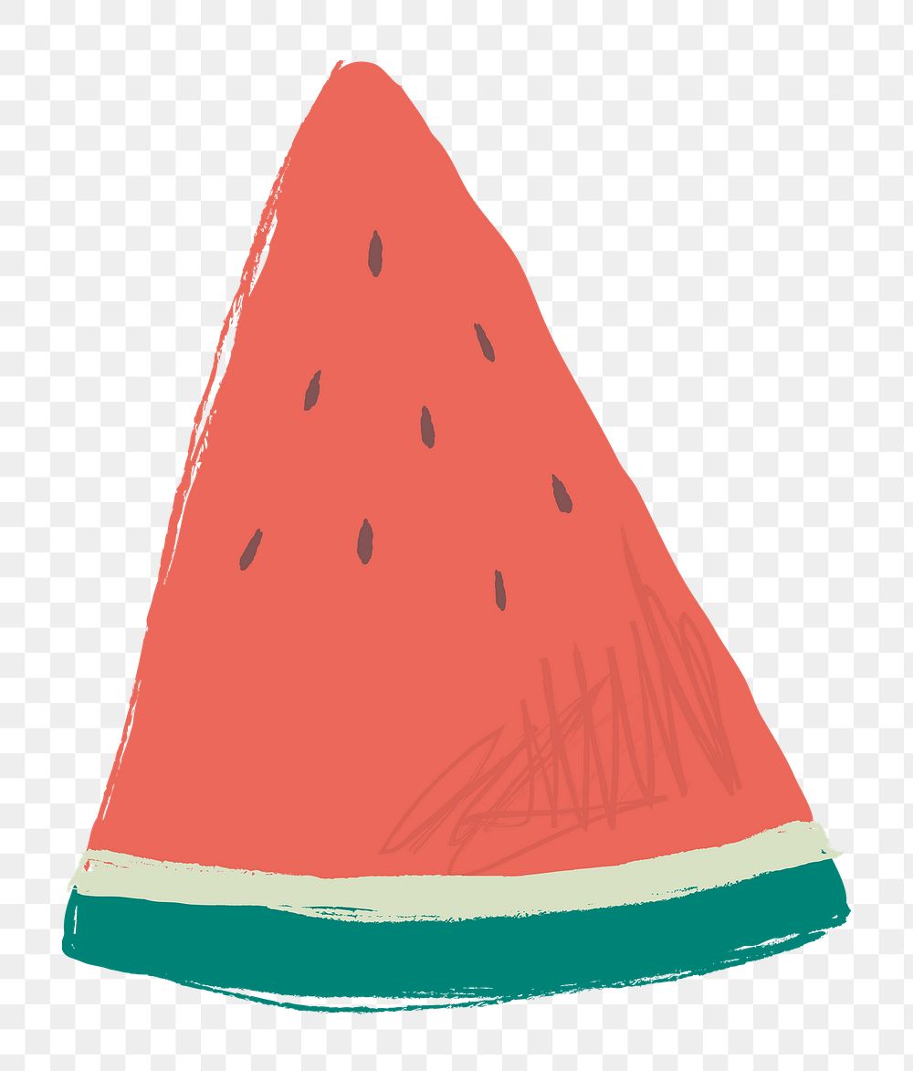 Png pastel hand drawn watermelon fruit clipart
