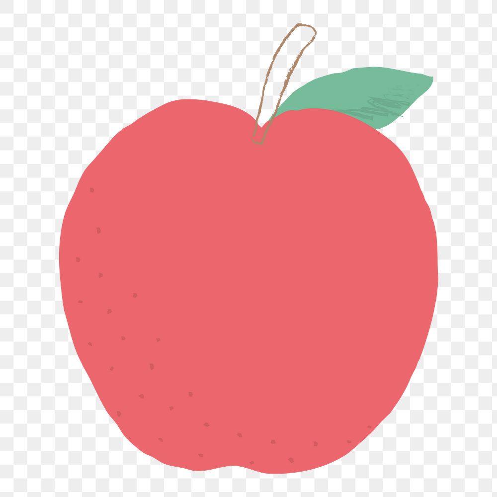 Png pastel hand drawn apple fruit clipart