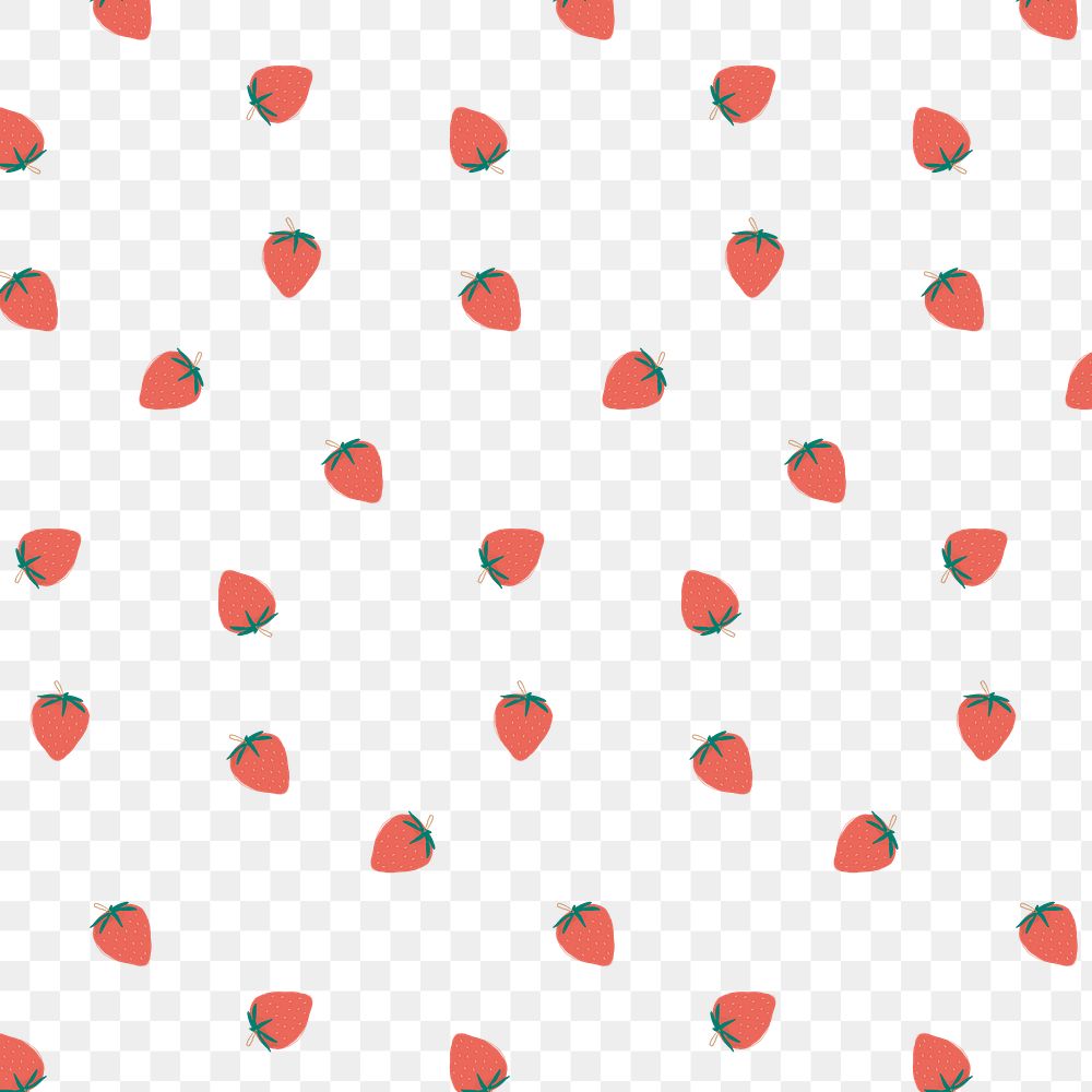 Png pastel strawberry pattern transparent background