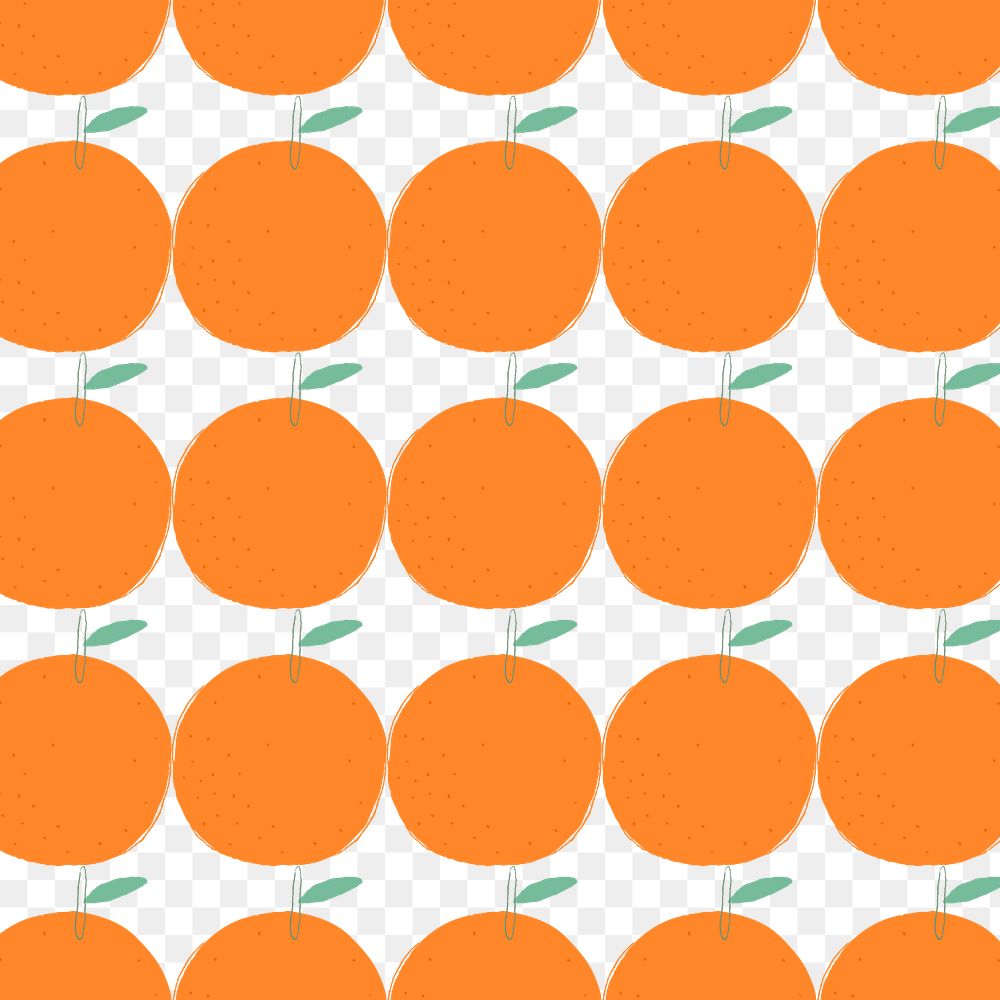 Png  orange fruit pattern transparent background