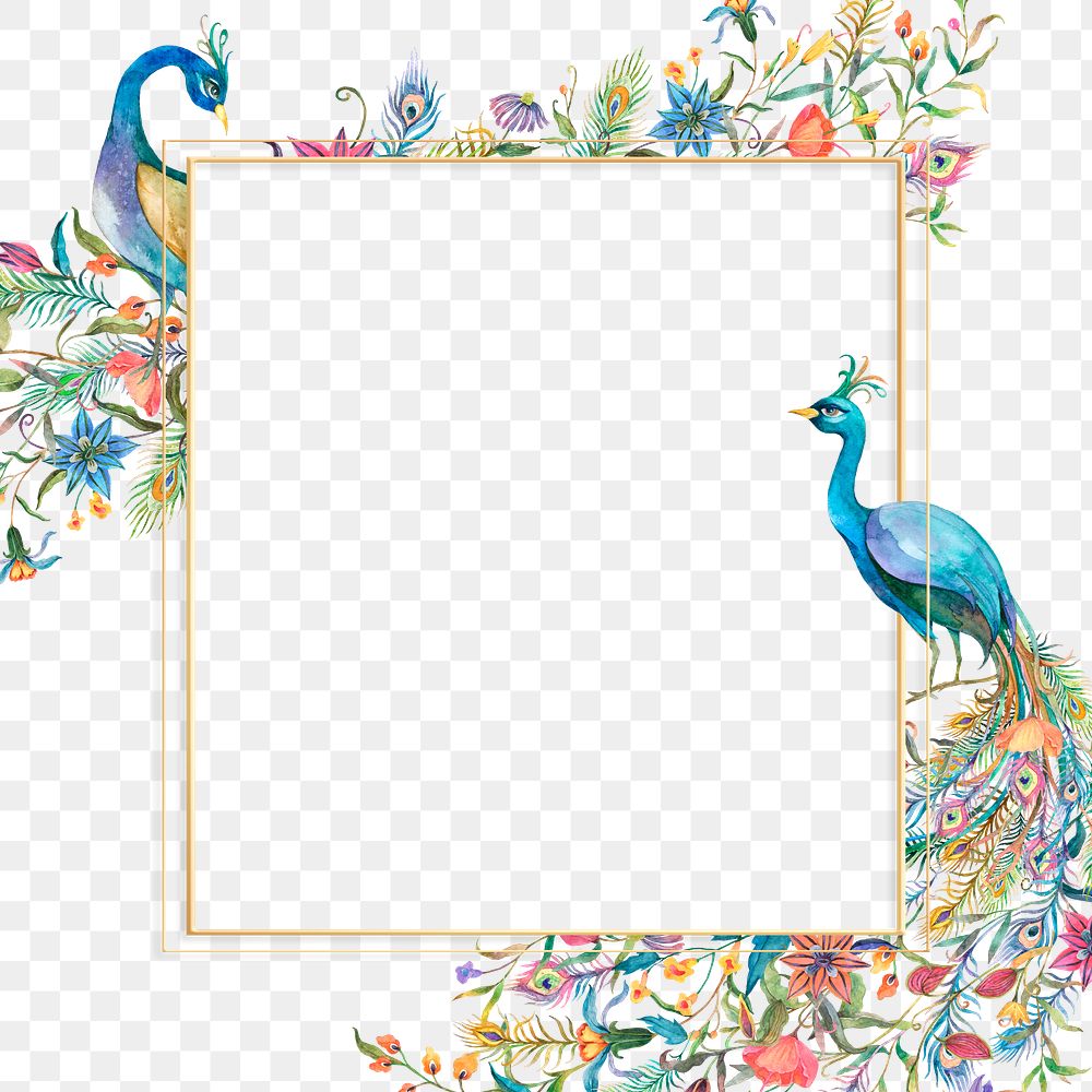 Png frame watercolor flower and | Premium PNG - rawpixel