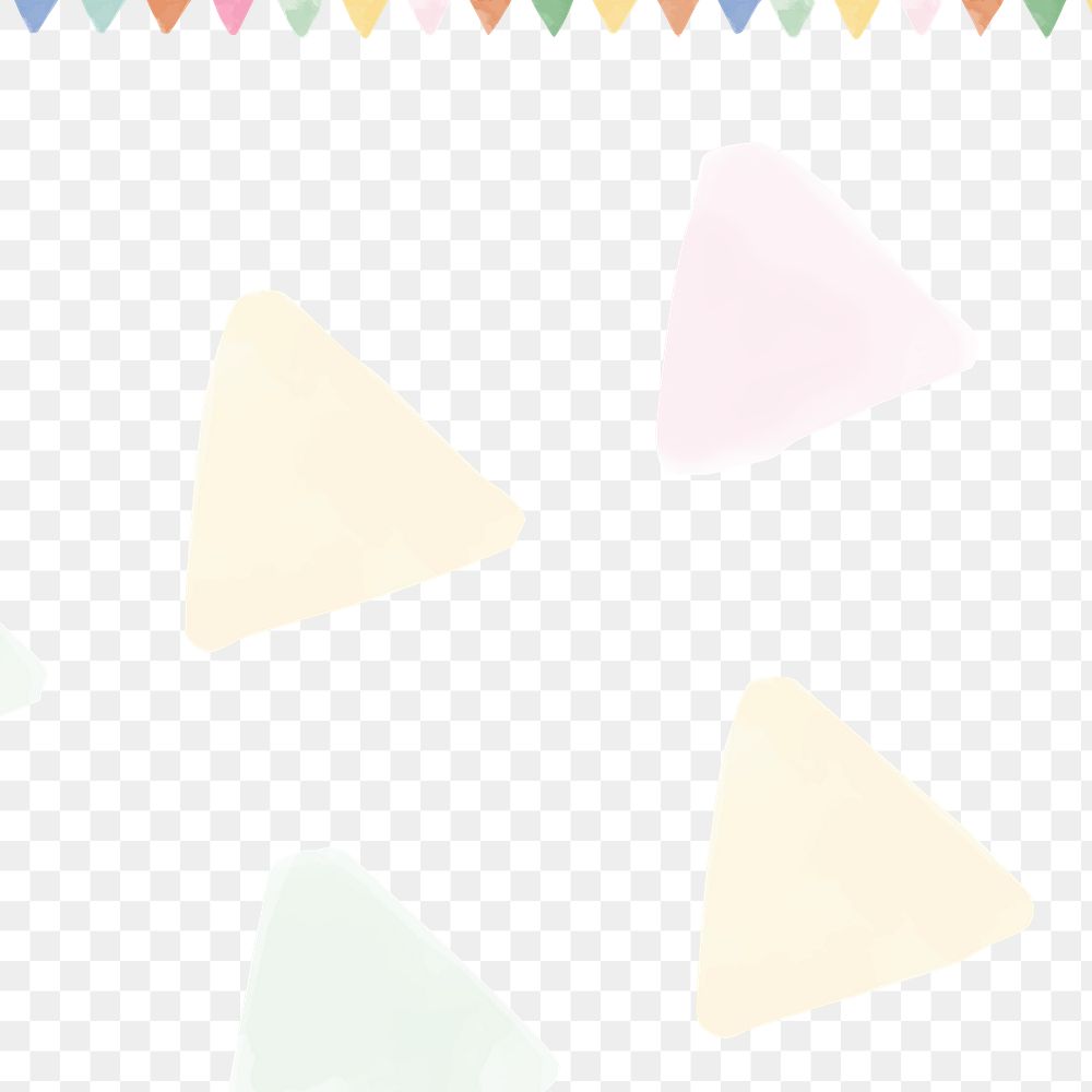 Colorful png pastel watercolored triangles pattern