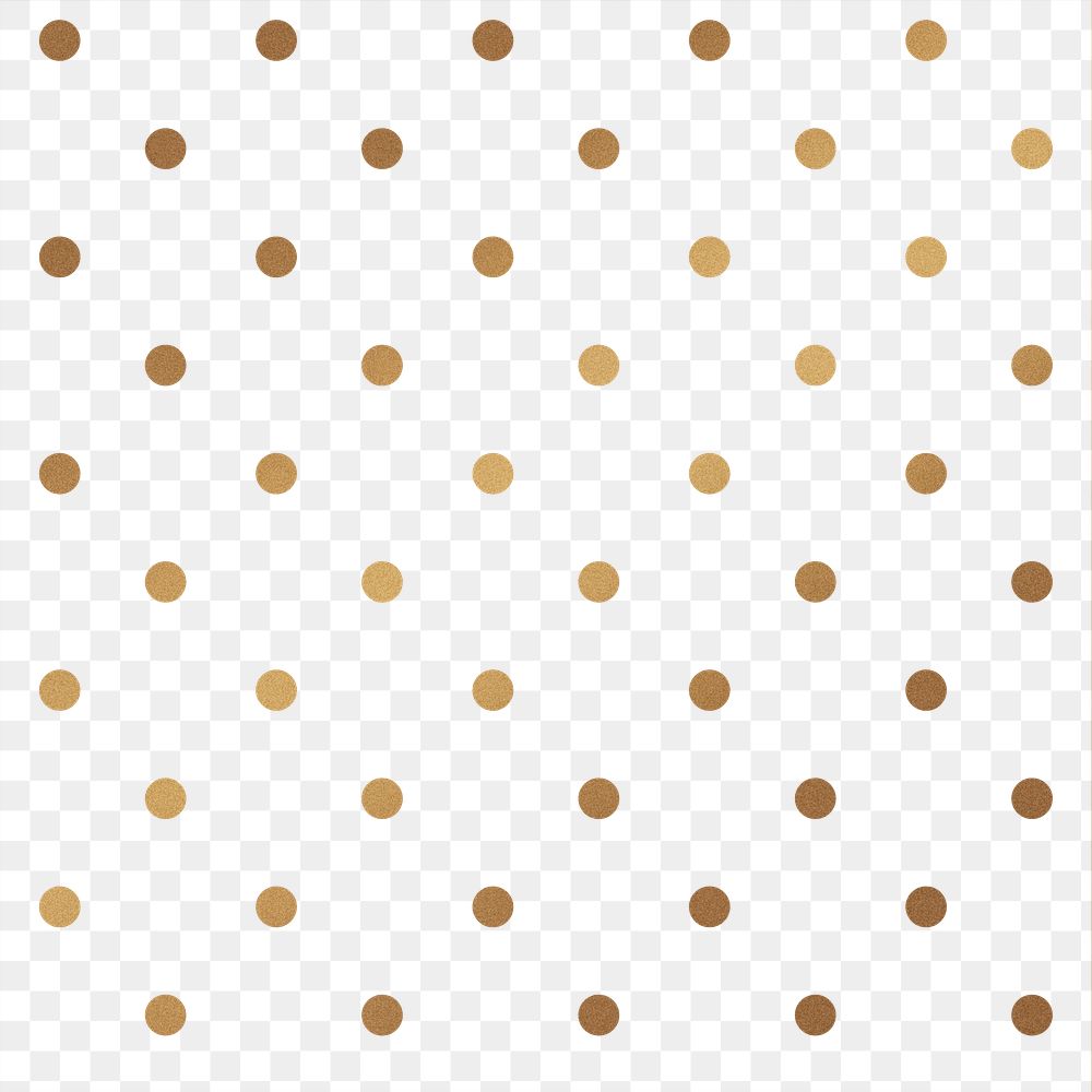 Png golden shimmery polka dot pattern