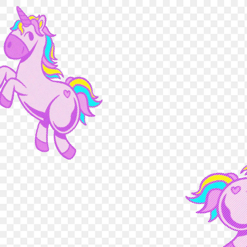 Png colorful purple unicorn dreamy pattern