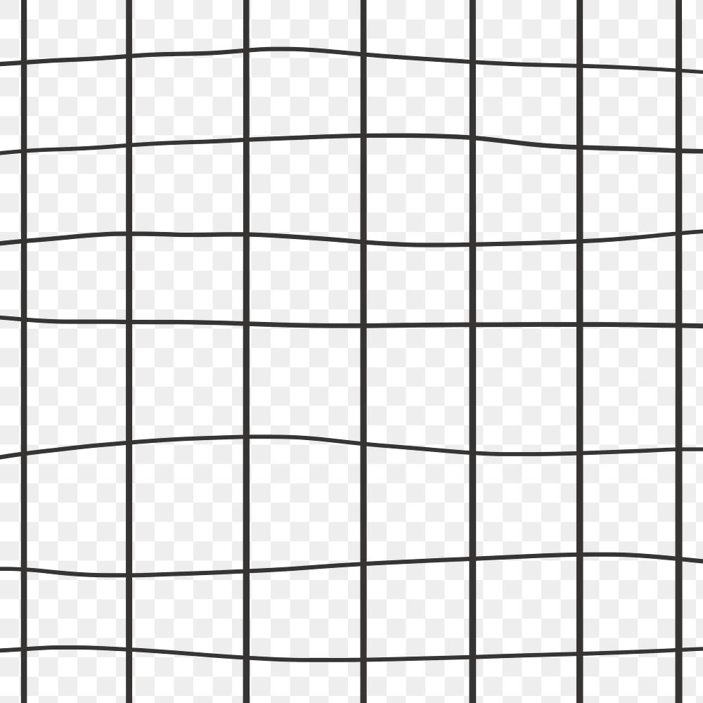 Minimal png black cursive grid pattern