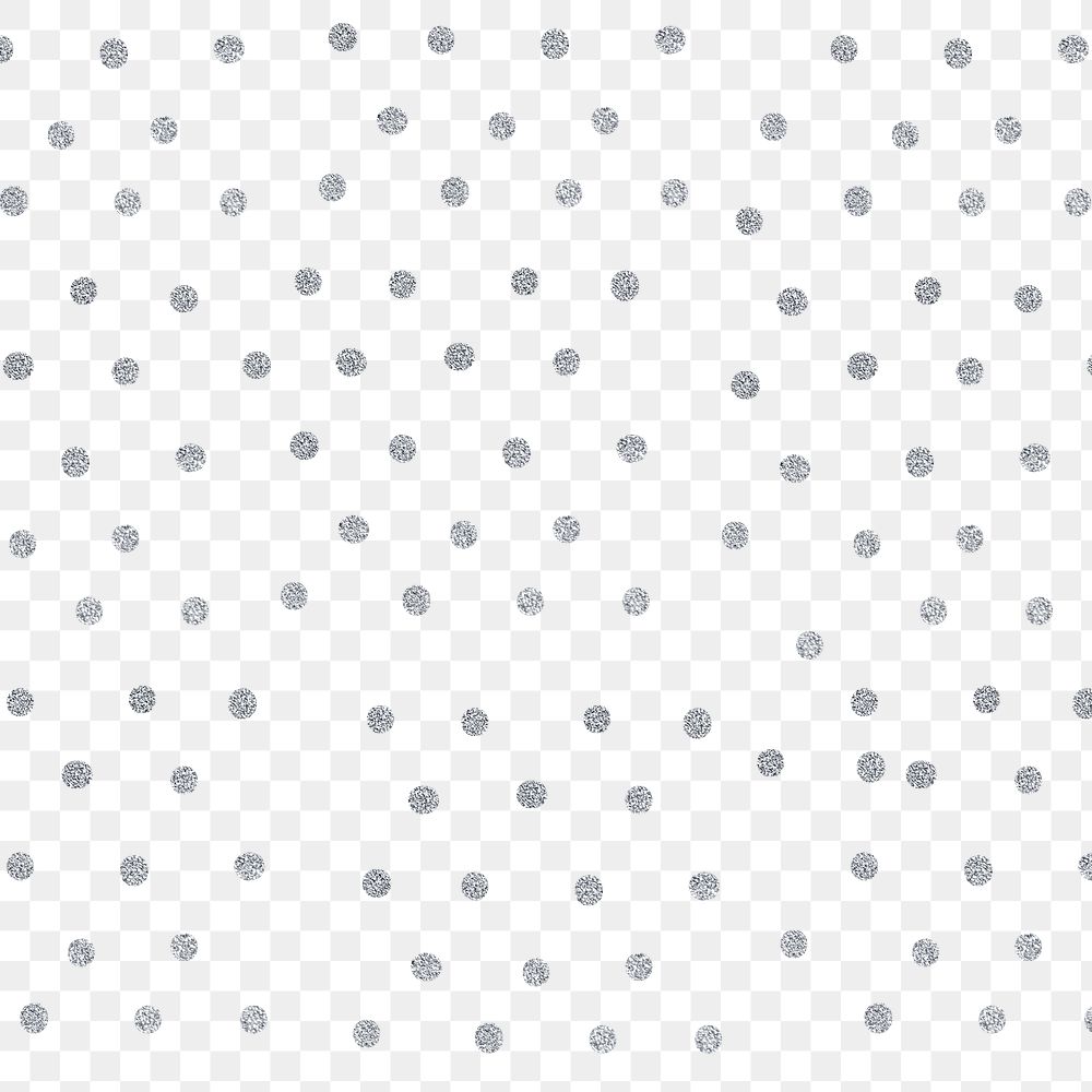 Glittery png silver cute polka dot pattern