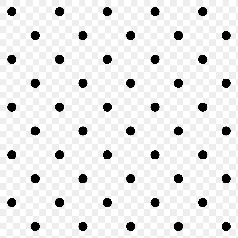 Black png polka dot cute pattern