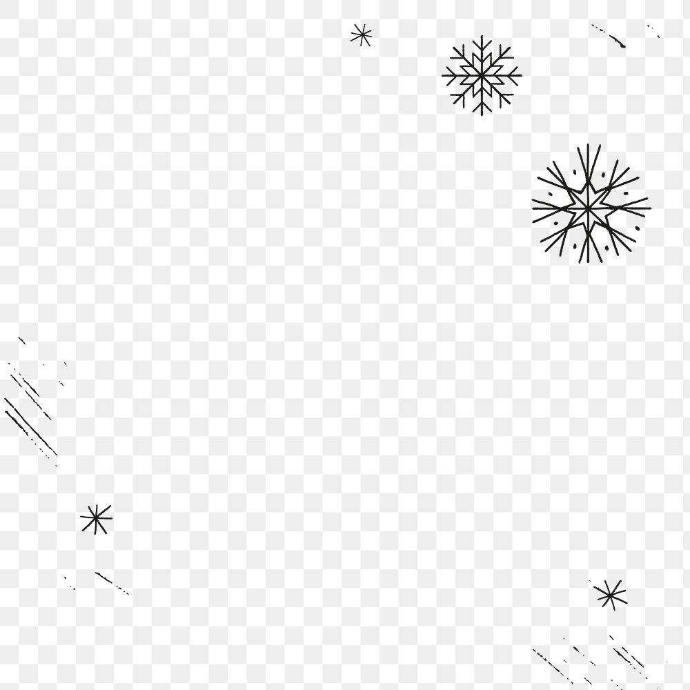 Snowflake pattern frame png festive background