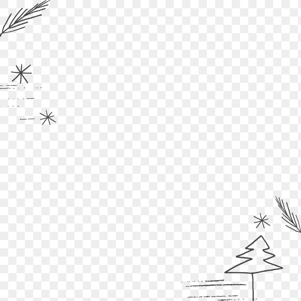 Christmas tree pattern frame png winter background