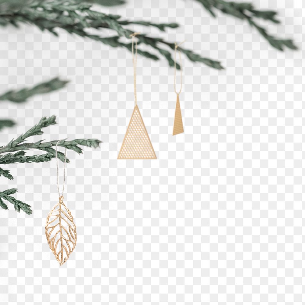 Side border png festive Christmas tree pattern background
