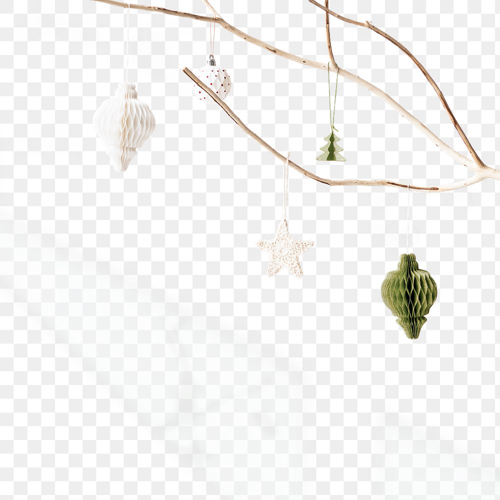 Png Christmas ornaments border background 