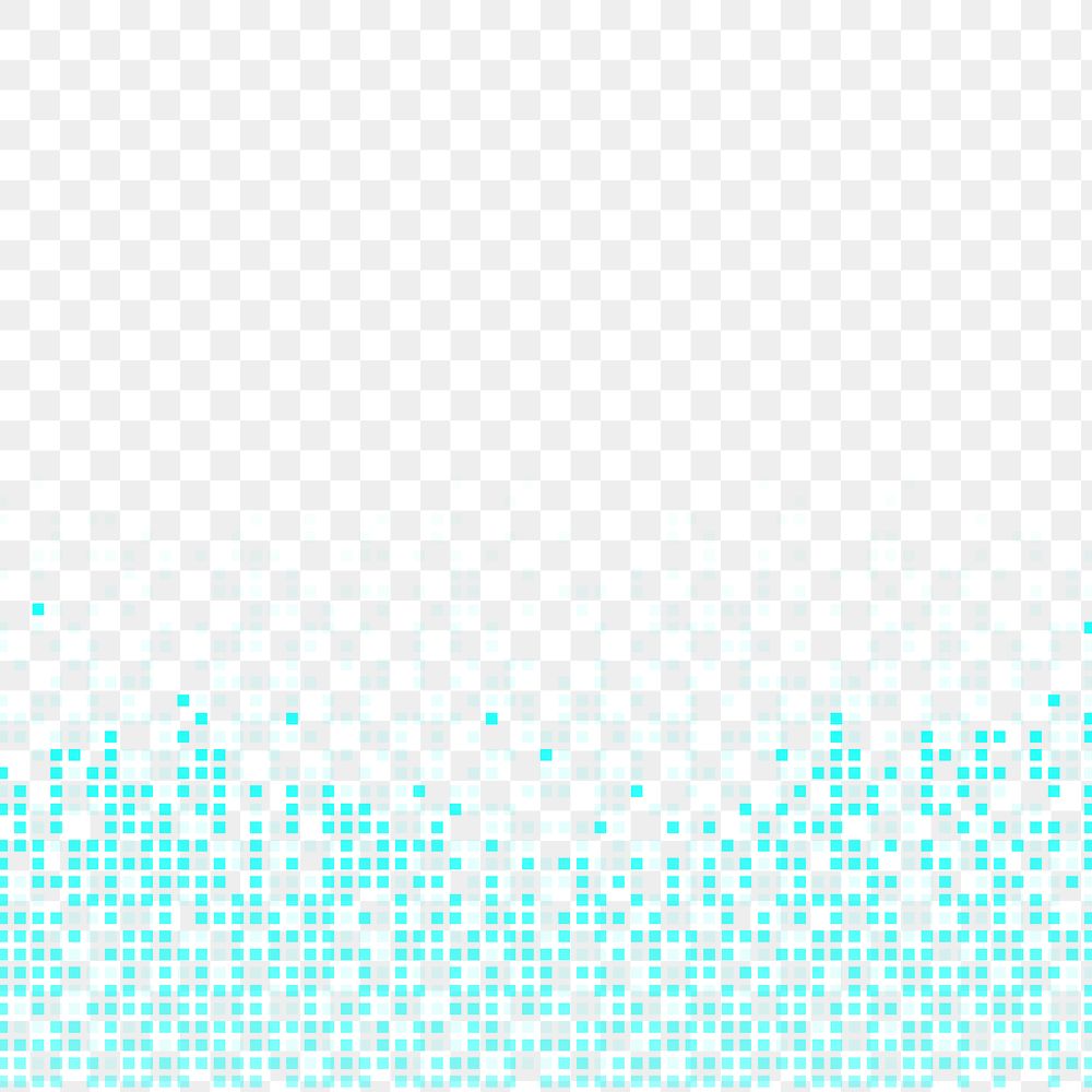 Teal abstract pixel pattern png background