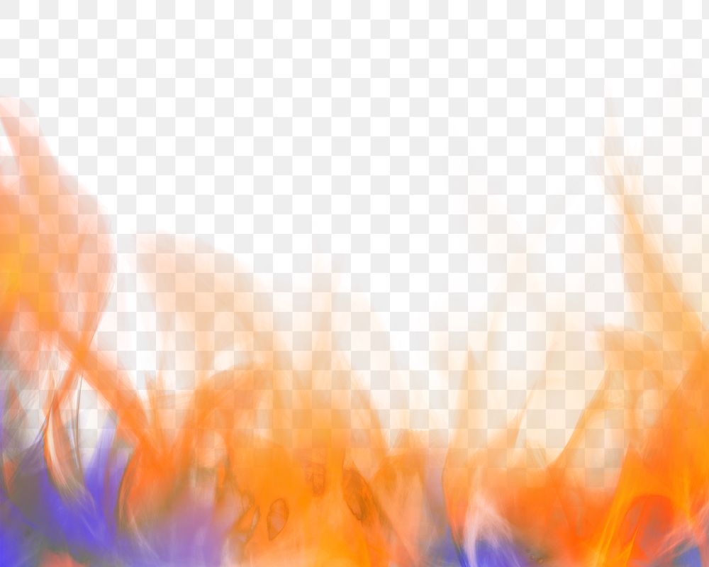 Burning png fire flame border frame