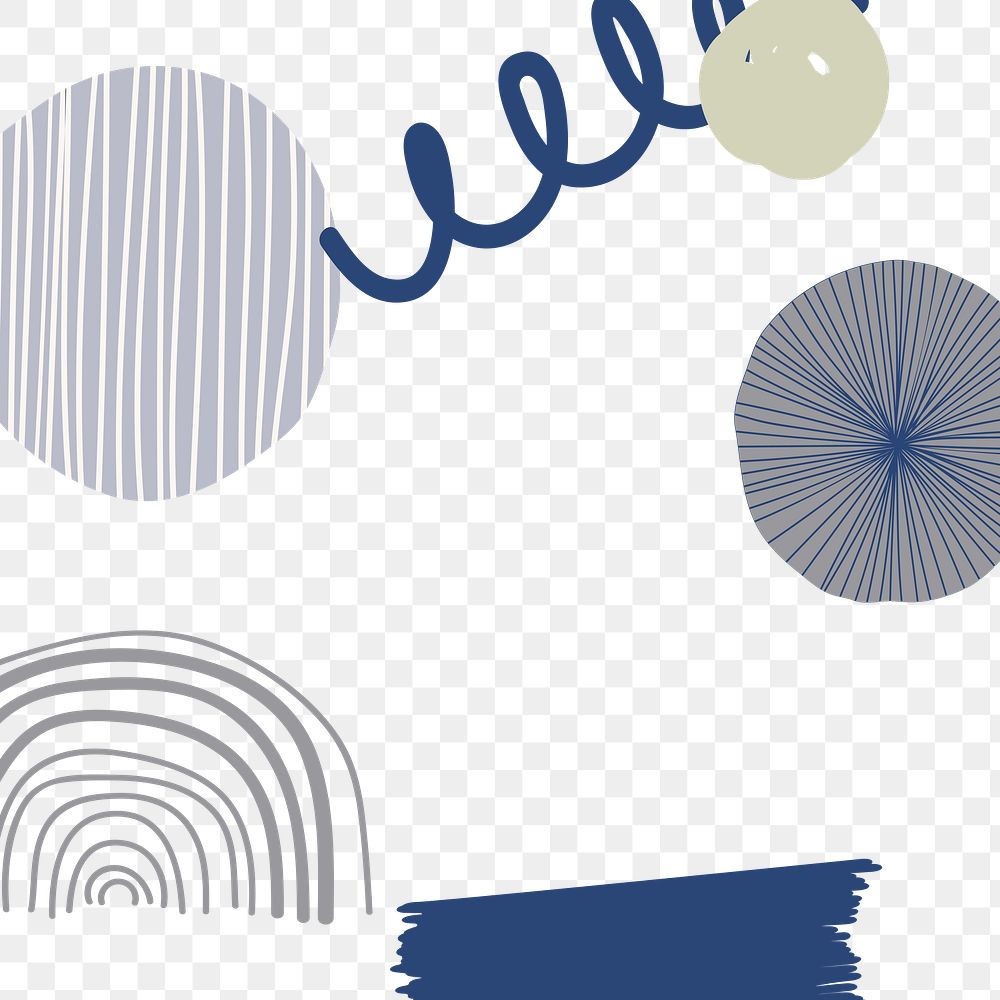 Scandinavian mid century background png in dull blue