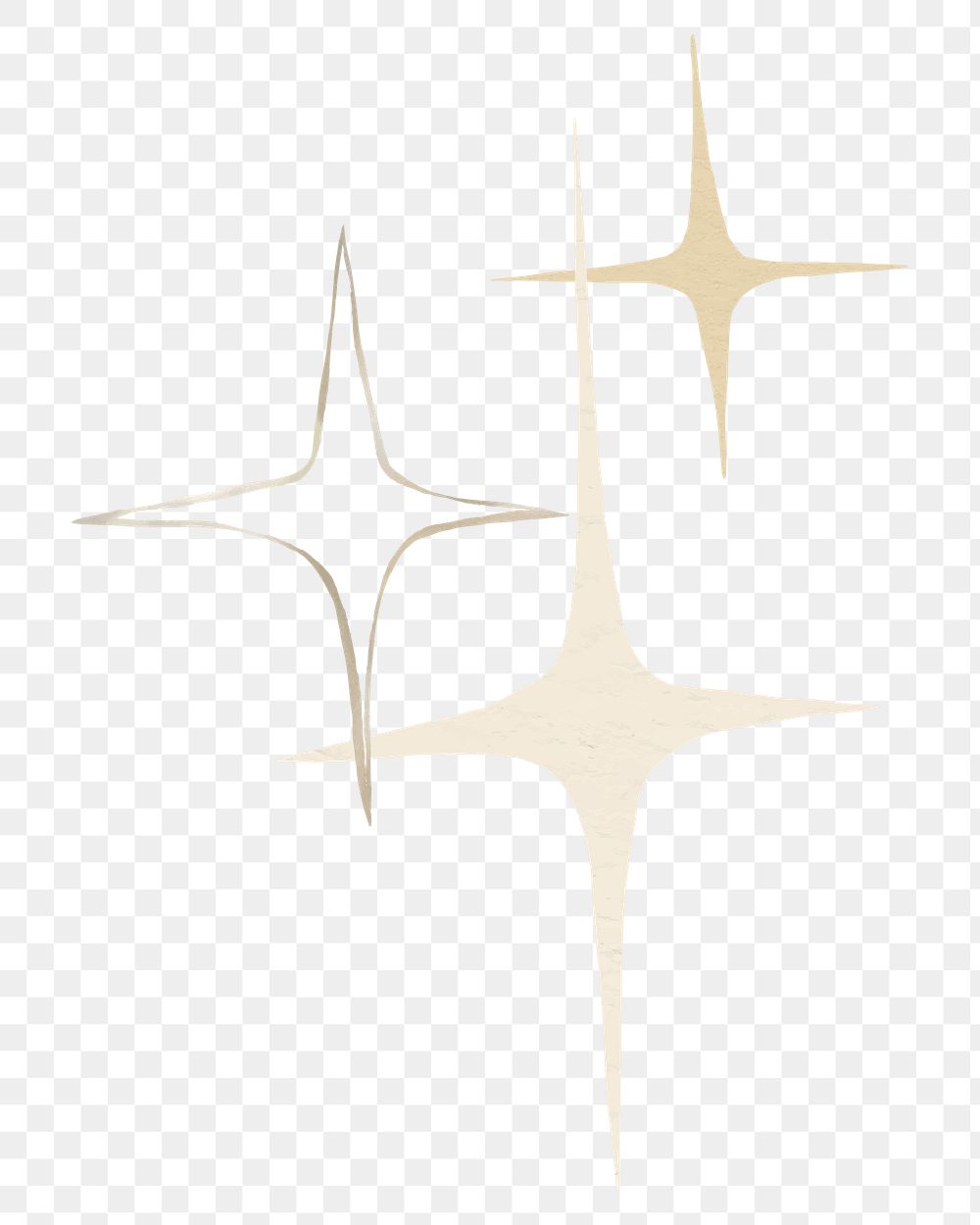 Festive glitter stars sticker transparent png