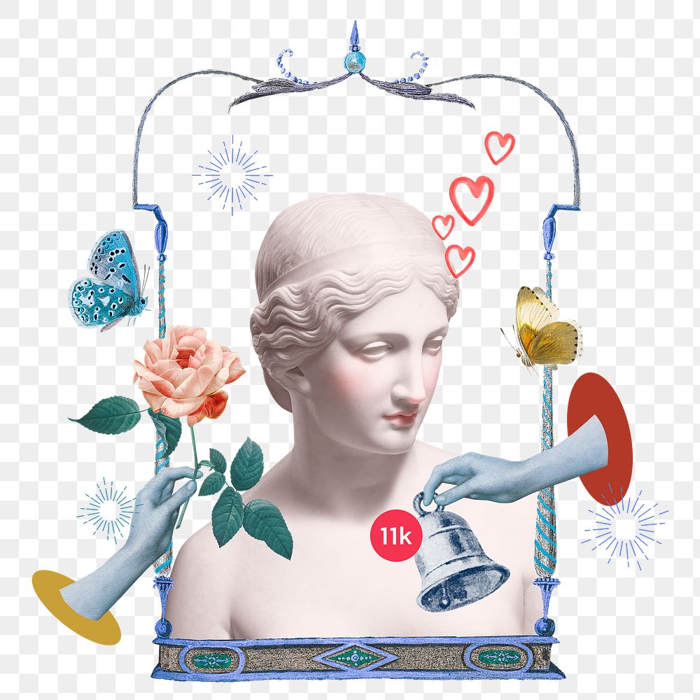 Png Greek goddess statue online dating notification aesthetic mixed media