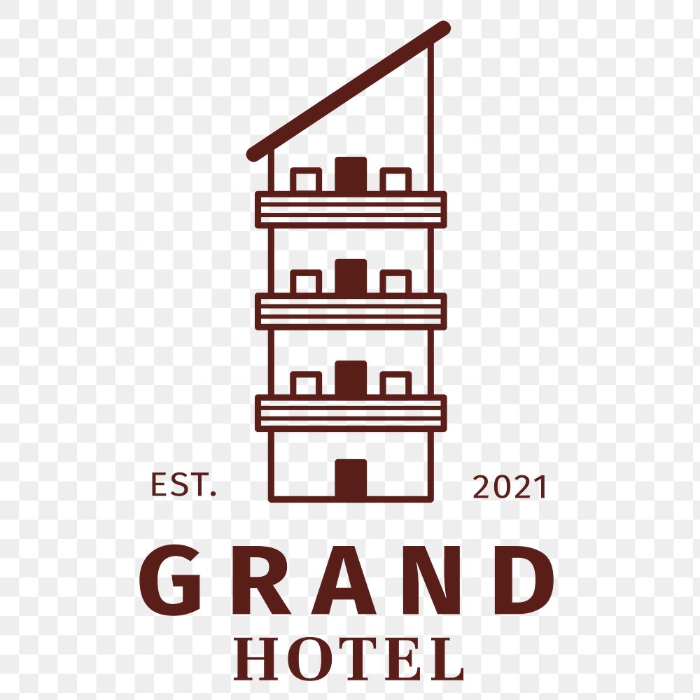 Hotel logo png business corporate identity with grand hotel text