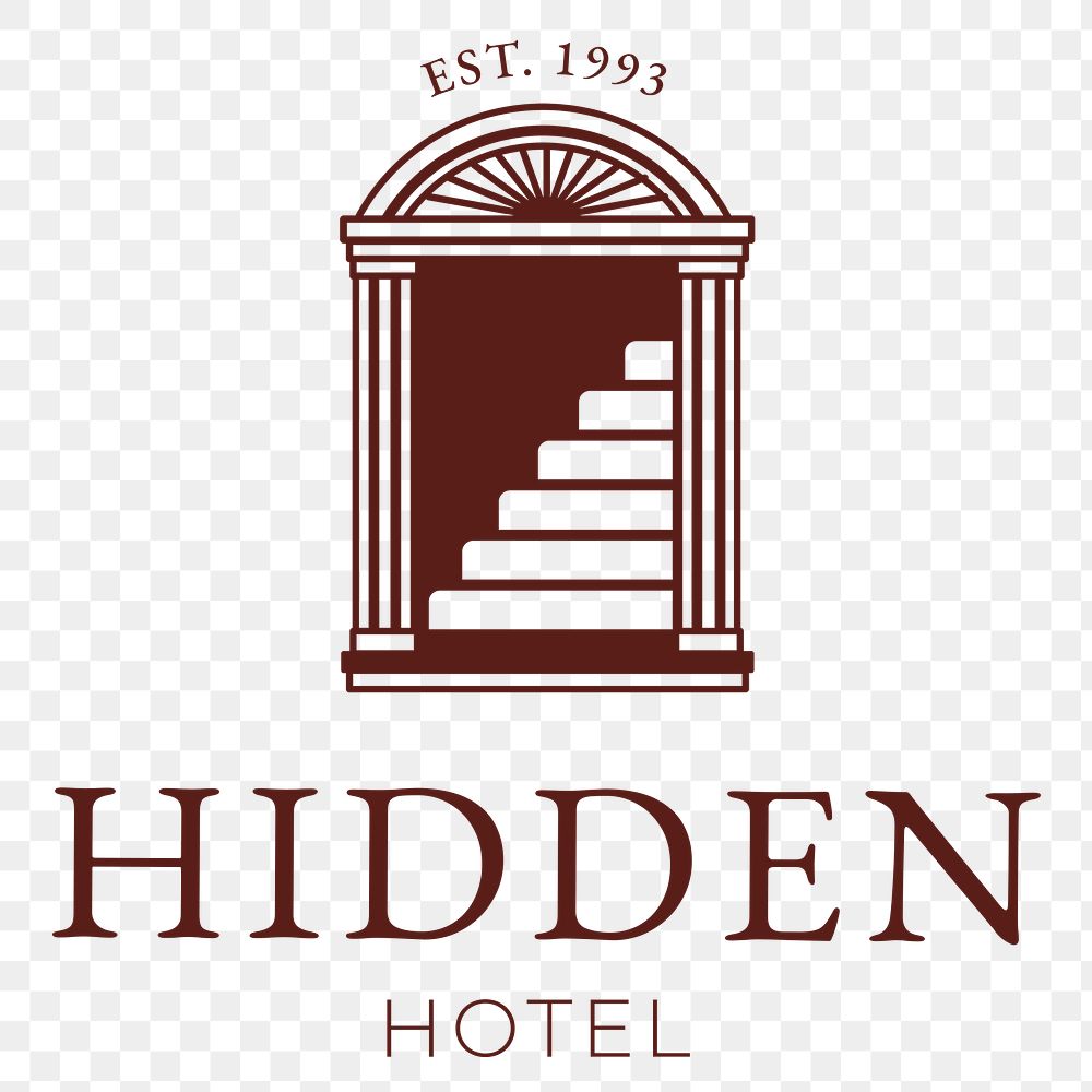 Hotel logo png business corporate identity with hidden hotel text