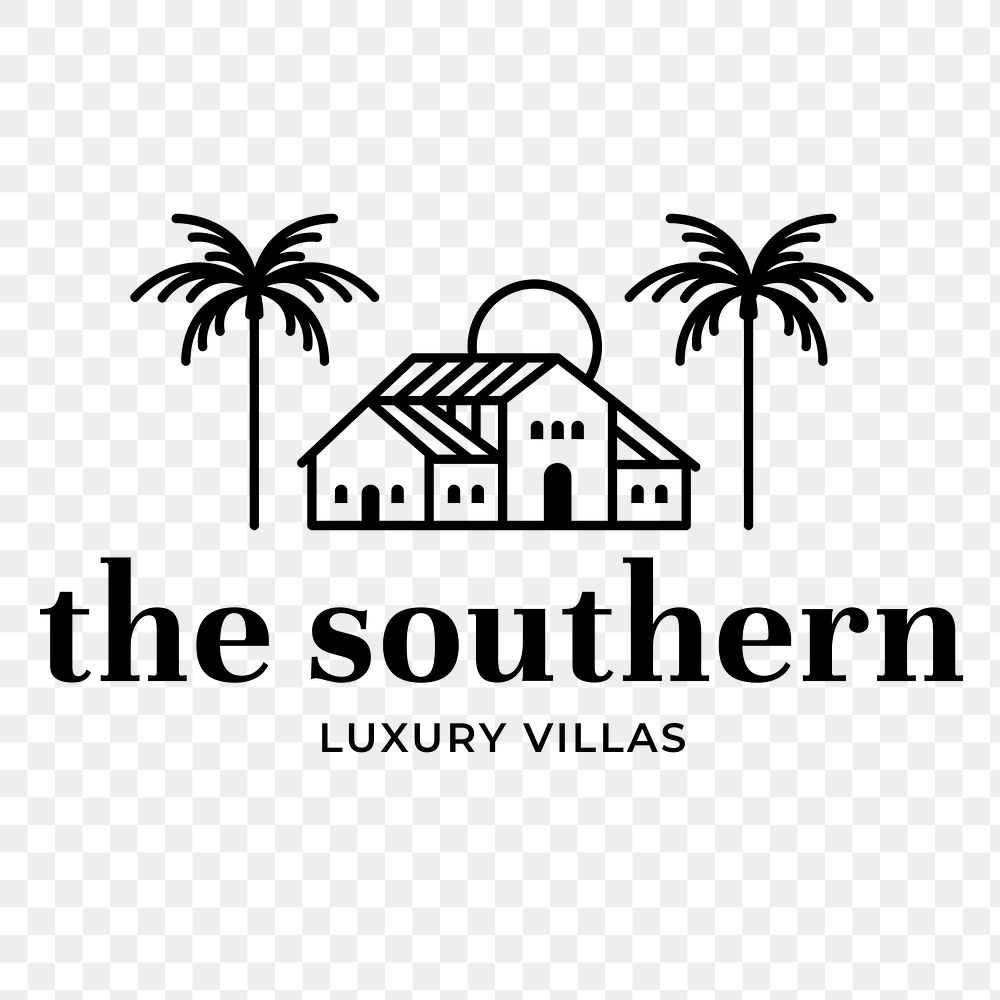 Hotel logo png business corporate identity with the southern luxury villas text