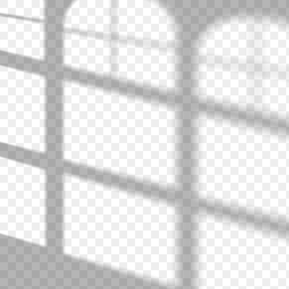 PNG curved window shadow design element