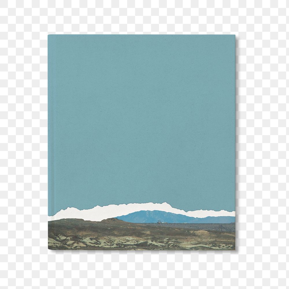 PNG canvas print mockup of minimal mountain with natural element