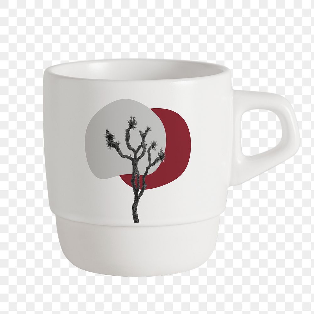 PNG mug mockup of natural design element