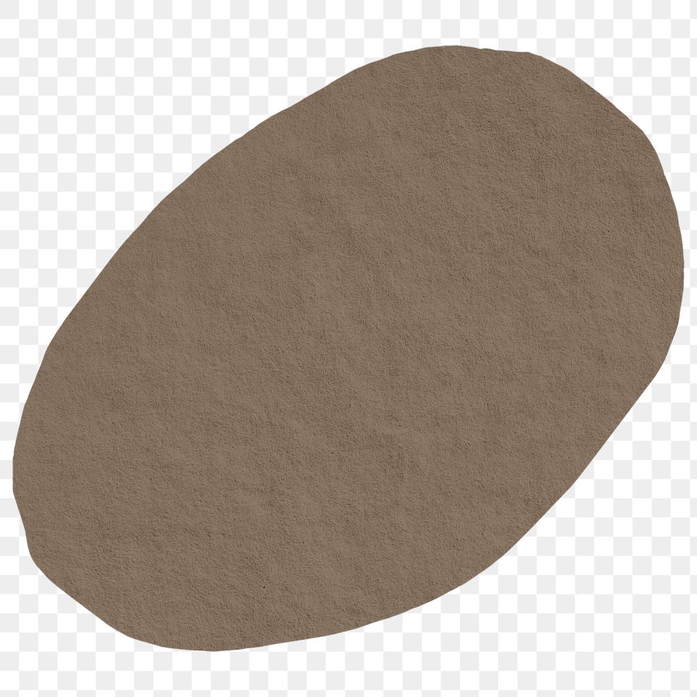 Png abstract textured shape element in brown tone design