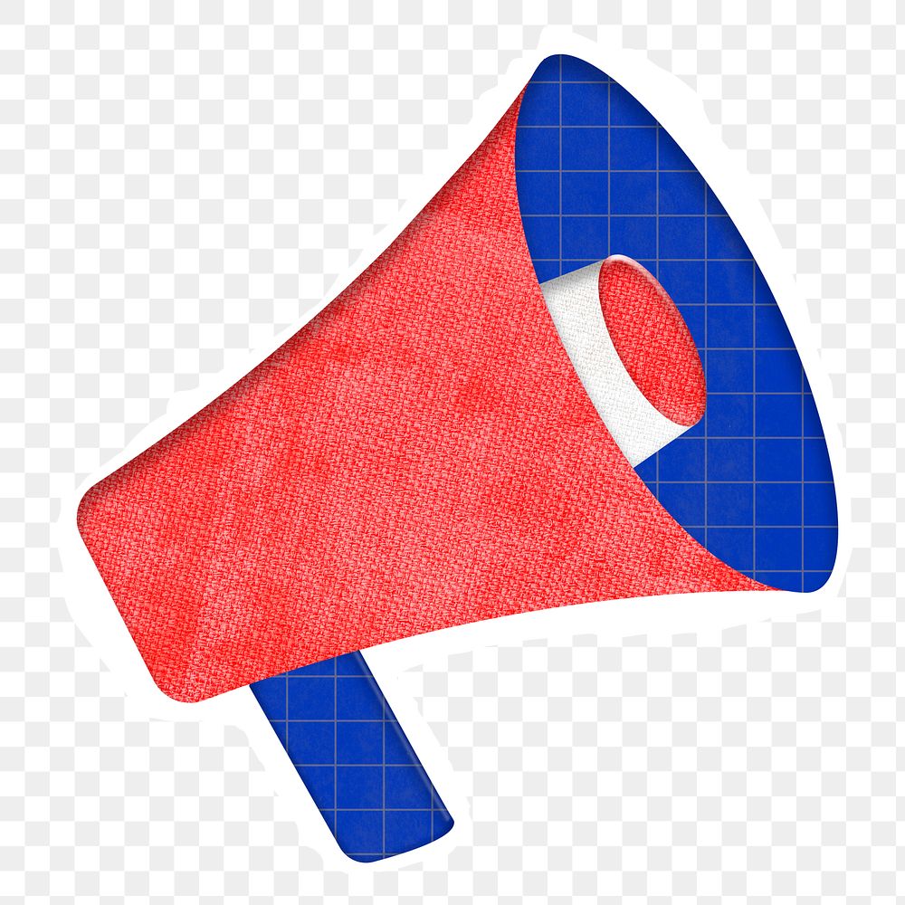 Png red megaphone colorful element graphic for digital advertising