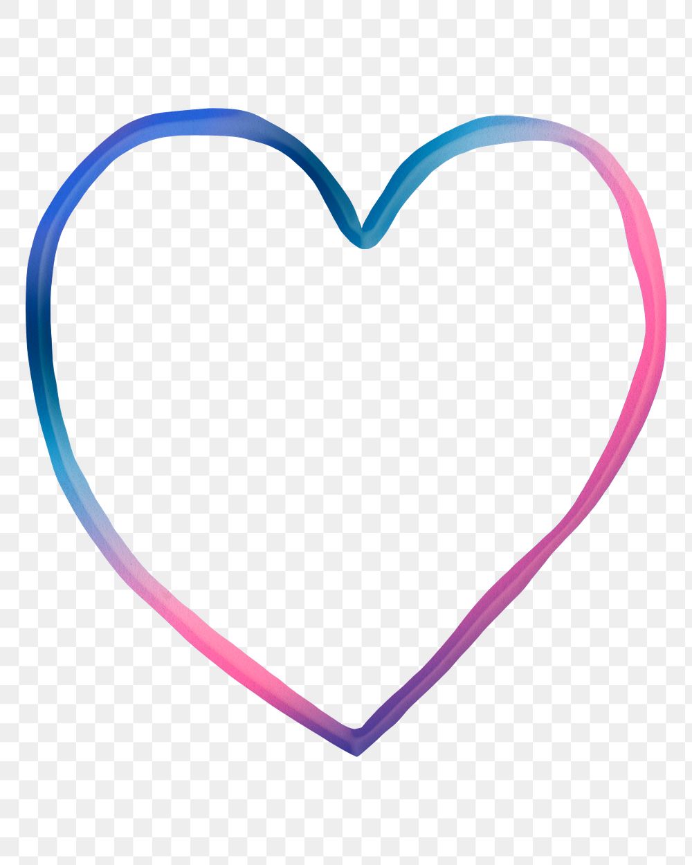 Heart png sticker in colorful color