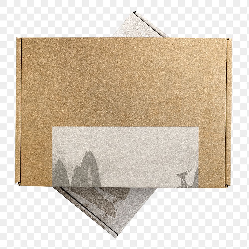 Kraft paper box png, packaging for small business