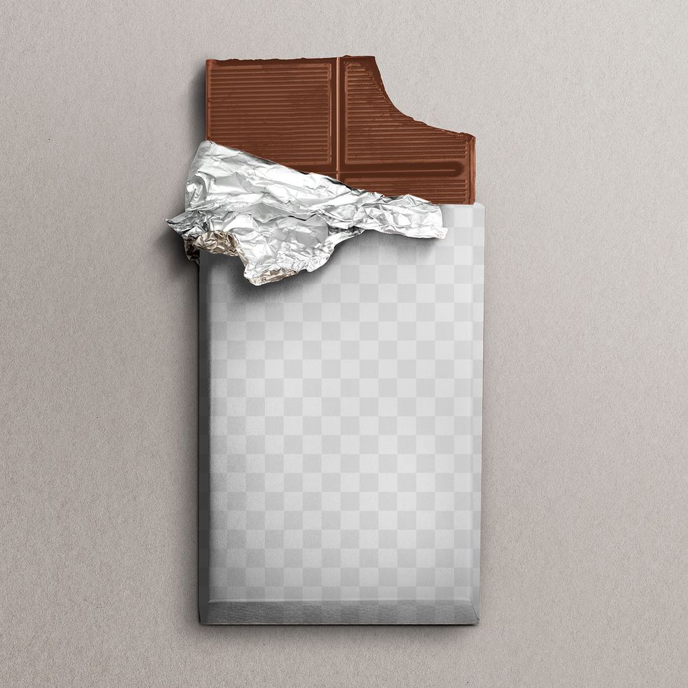 Png transparent chocolate package mockup