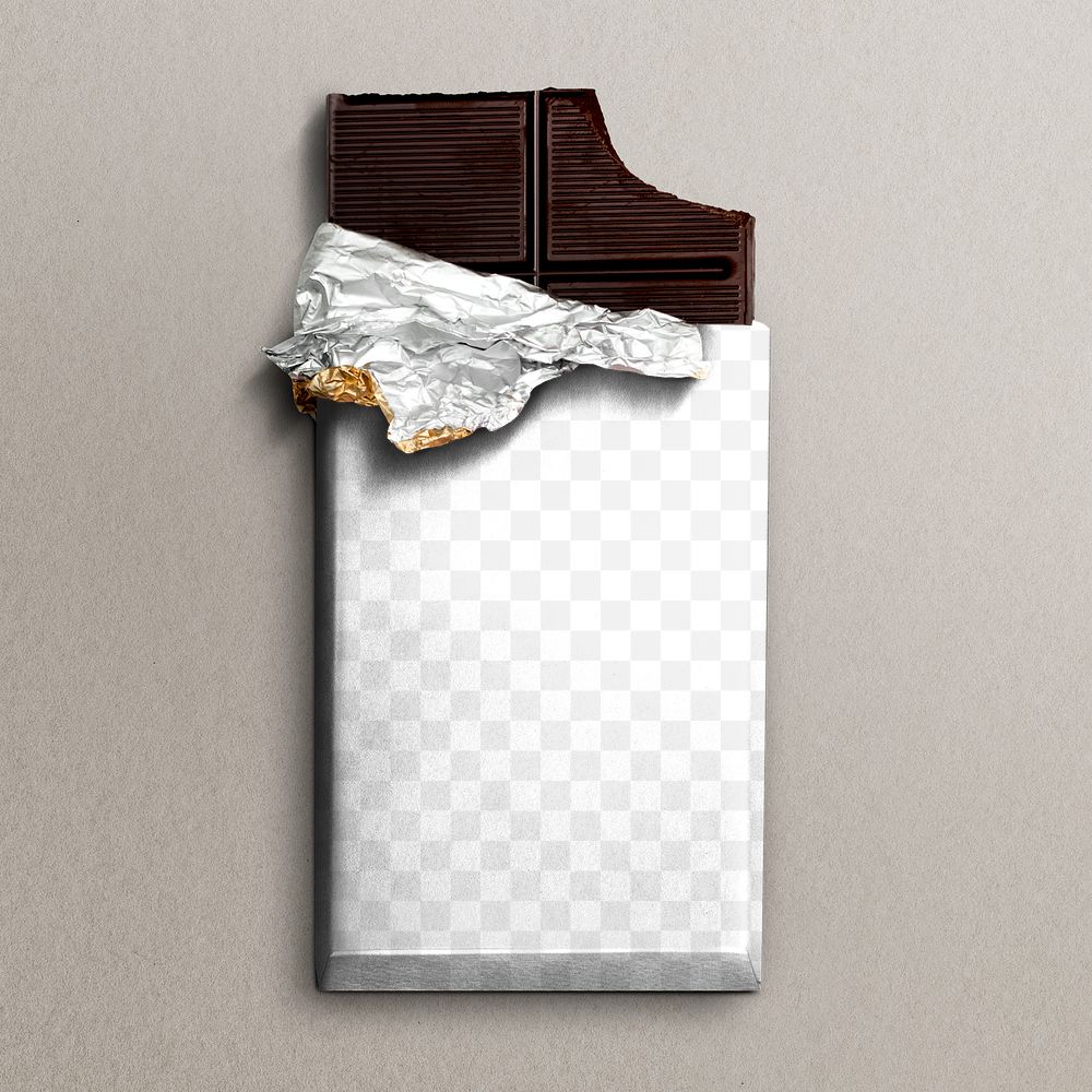 Png transparent chocolate package mockup