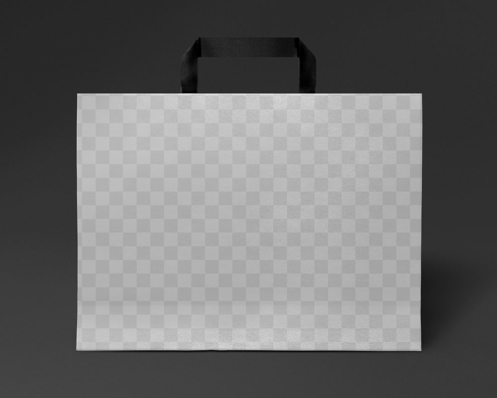 Shopping bag mockup png transparent, business branding