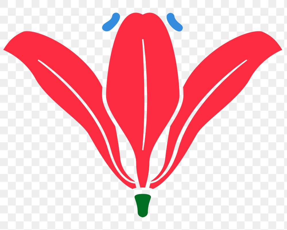 Flower minimal icon png illustration for branding