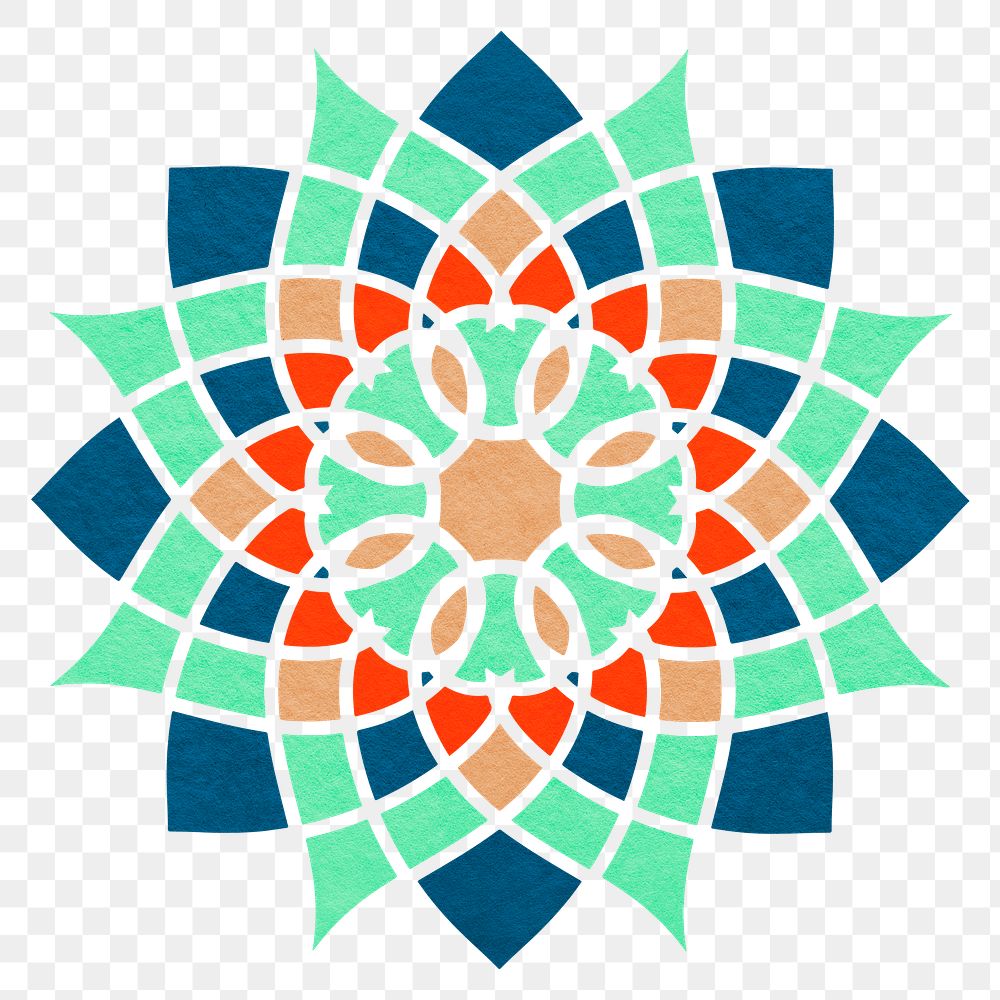 Ethnic flower png sticker illustration 