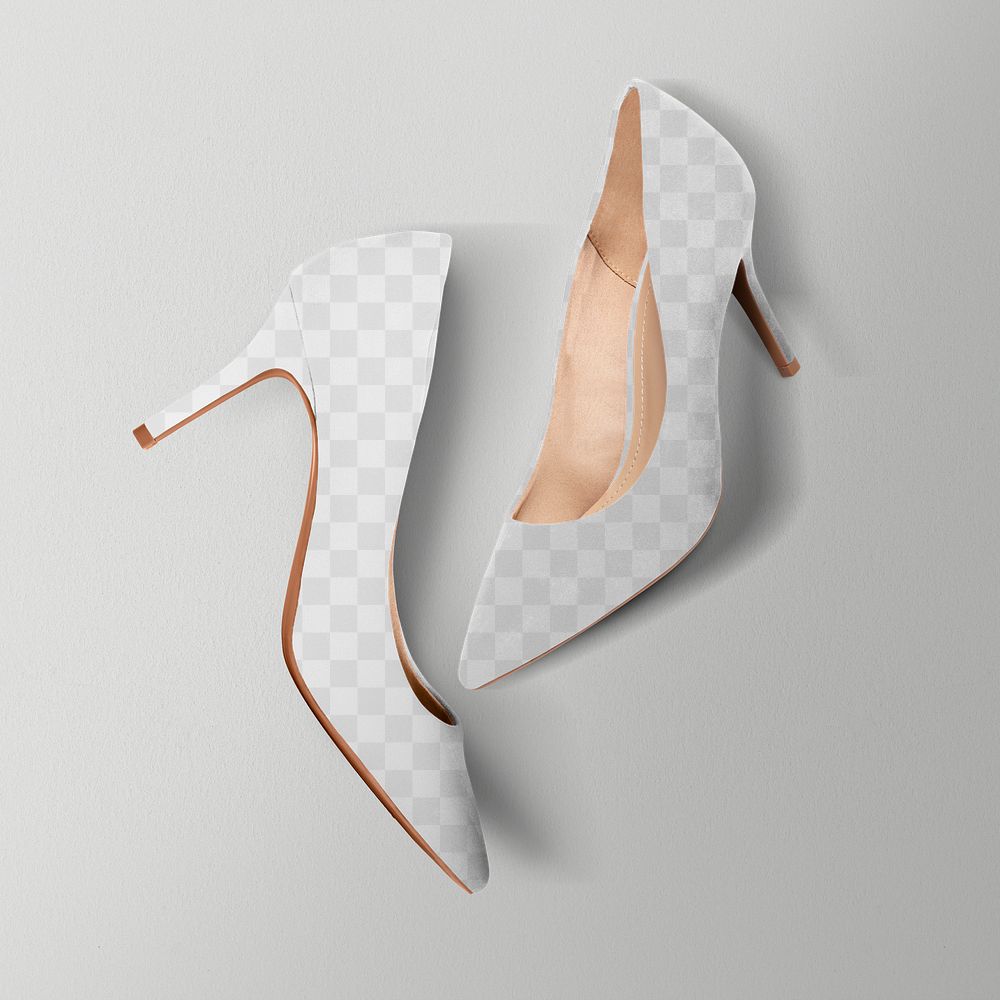 High heels png transparent mockup 