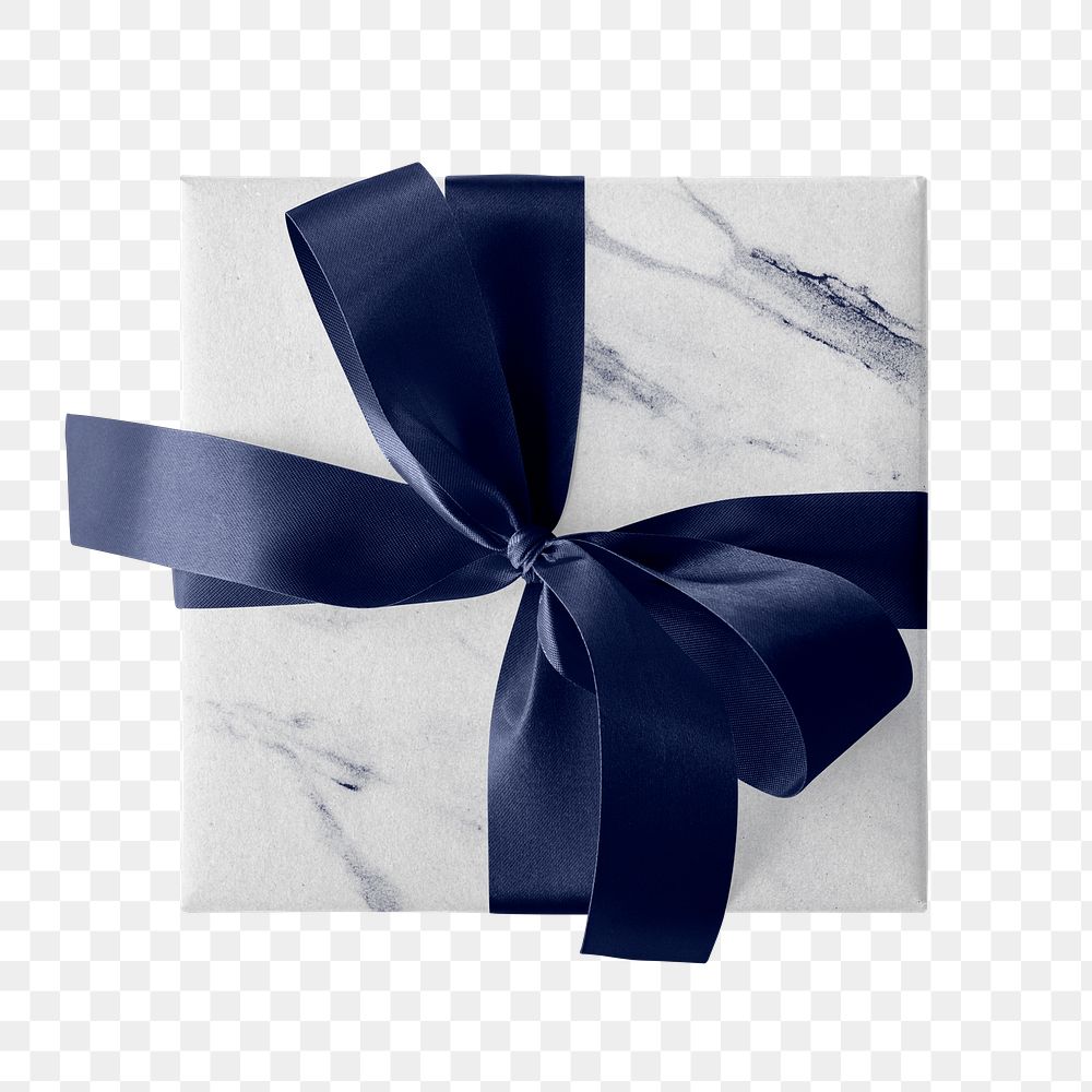 Gift box png mockup with transparent background 