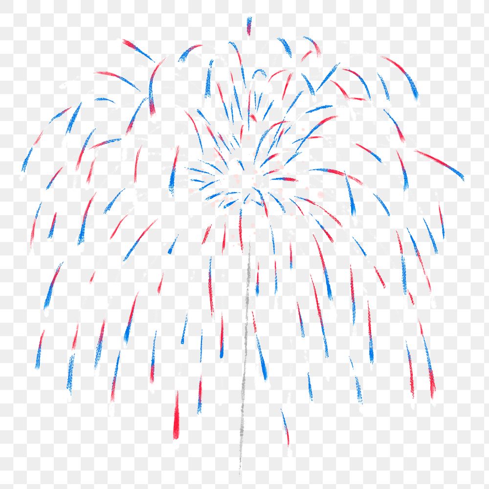 Beautiful firework png design element for celebration