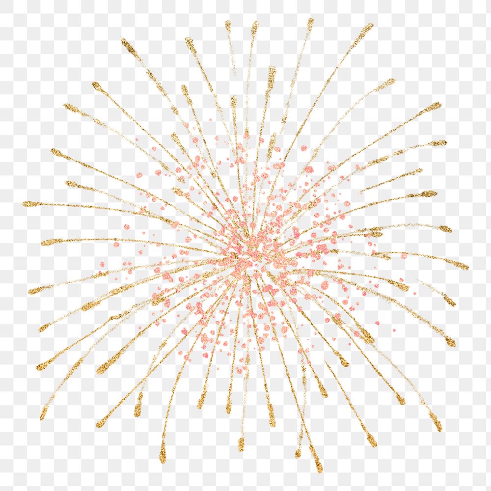 Beautiful firework png design element for celebration