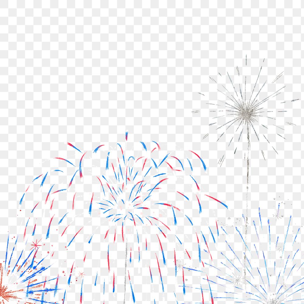 Beautiful firework png design element for celebration