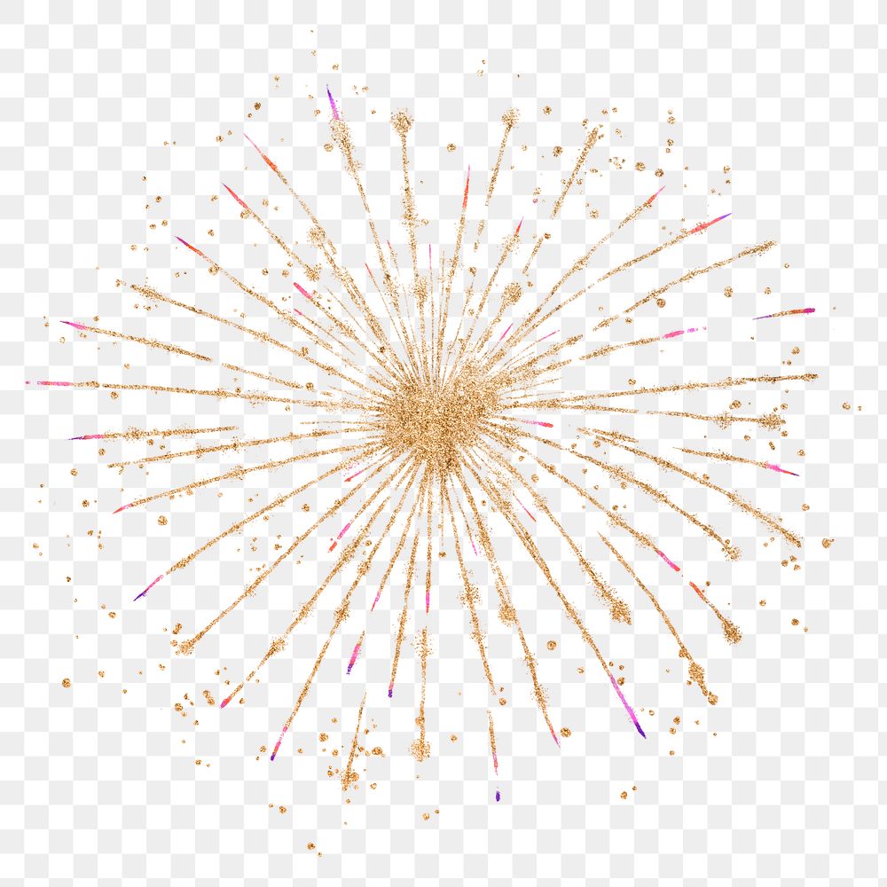 Beautiful firework png design element for celebration