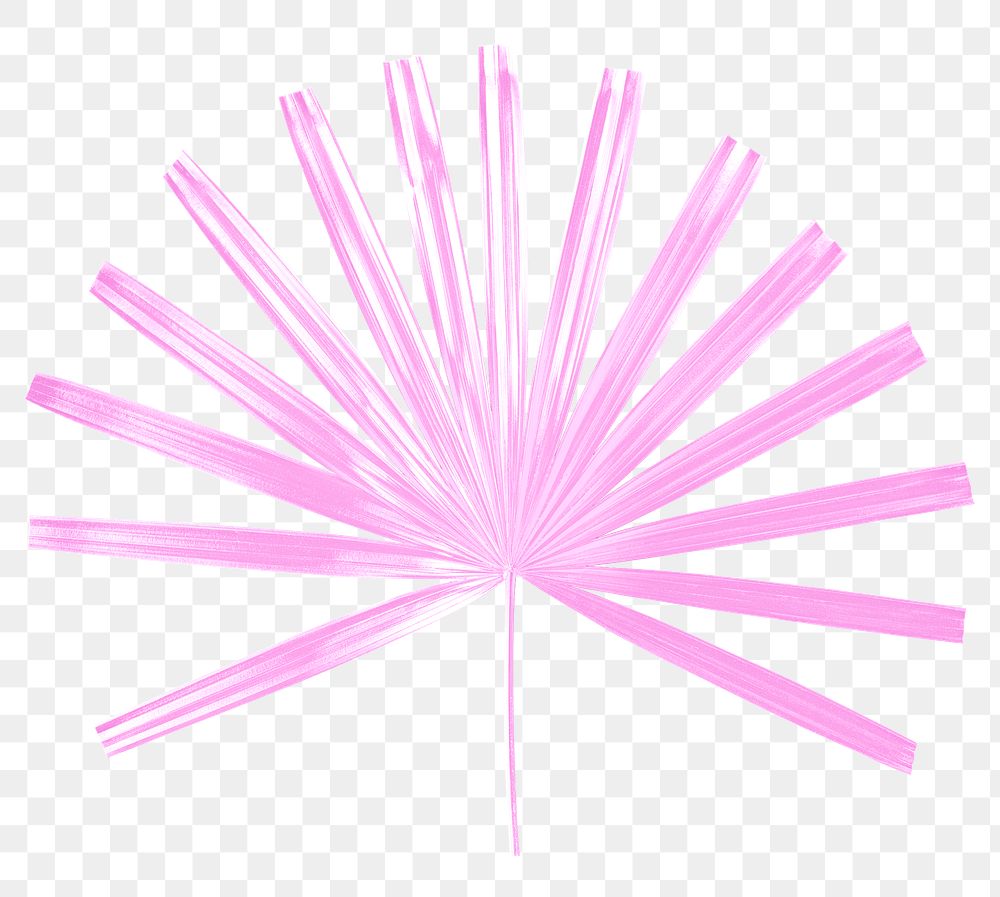 Pink palm leaf  png sticker