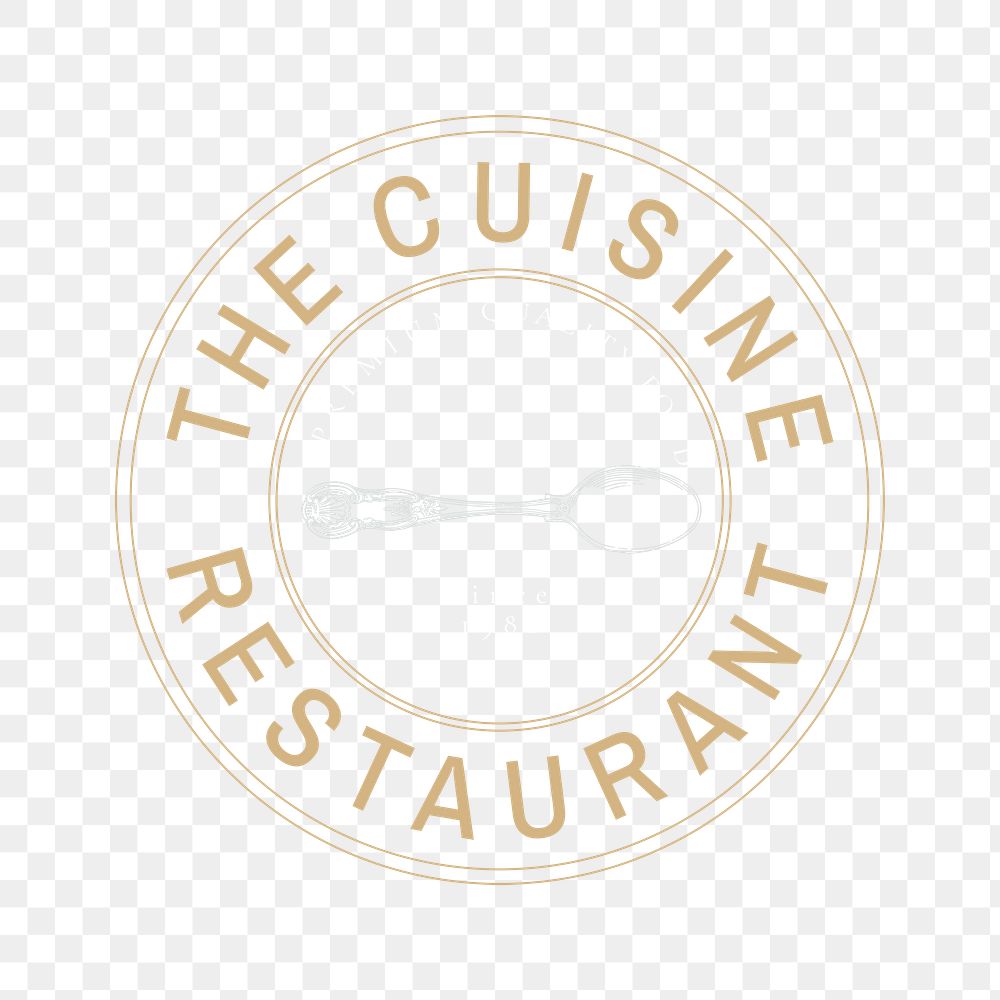 Vintage logo png for restaurant, remixed from public domain artworks 